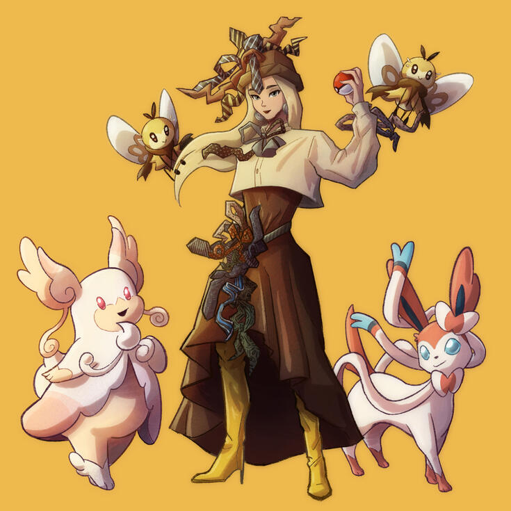 Fanart based on Nymphia Wind's 'tie look'.