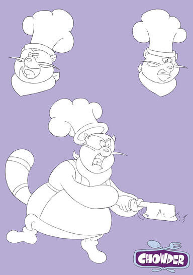 Facial expressions/Dynamic pose exercice for a character design class.