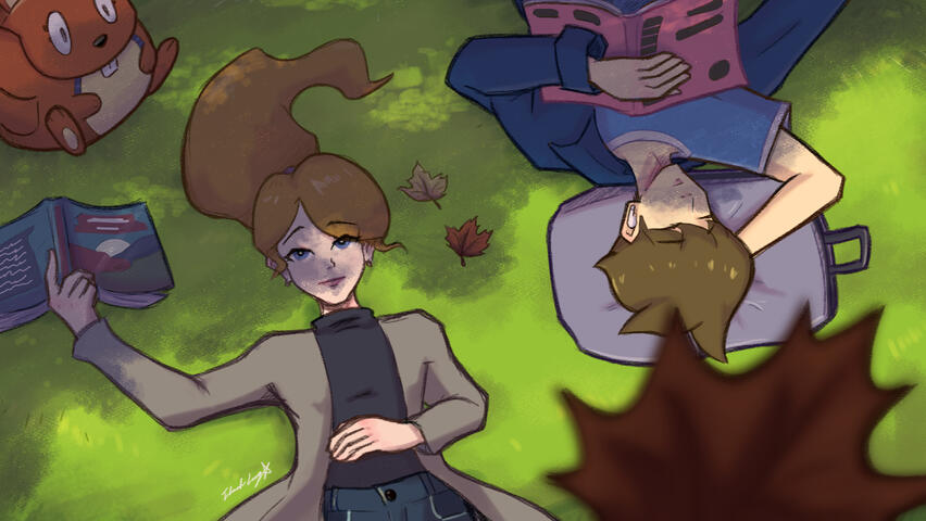 Relaxing sketch of my OCs.