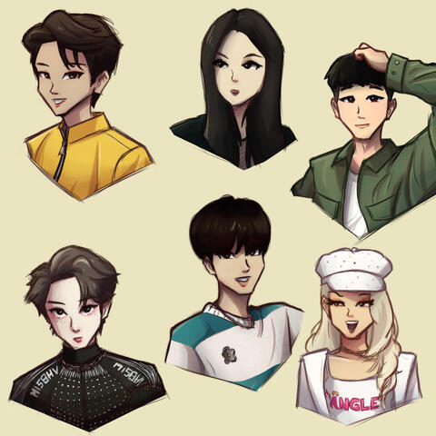 Portraits I made to practice stylization