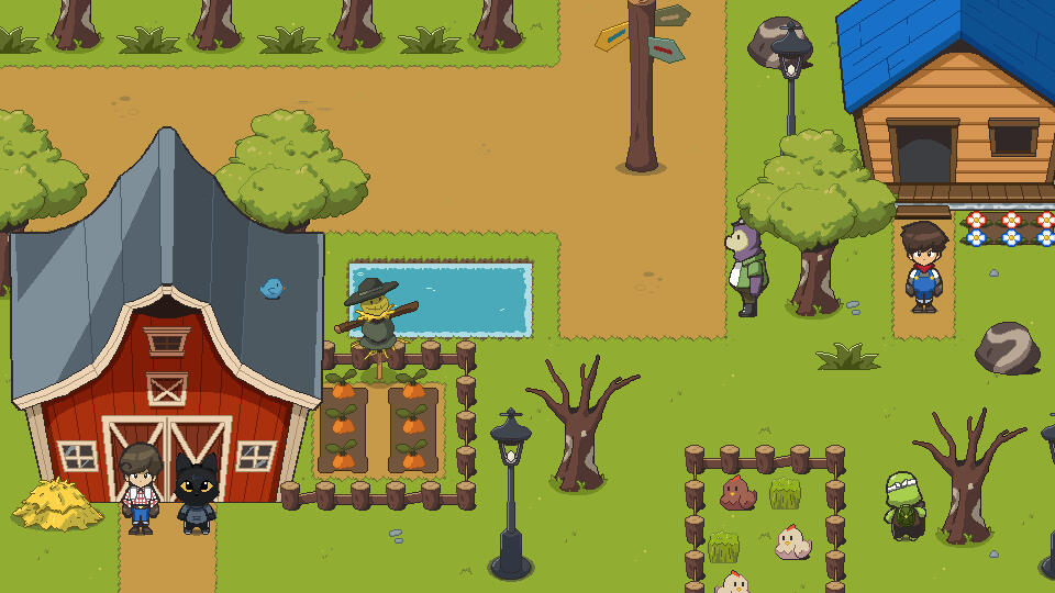 Mockup test made with Aseprite for a farming sim game.