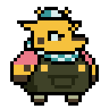 Idle animation for a class exercise on pixel art (Made with Aseprite)